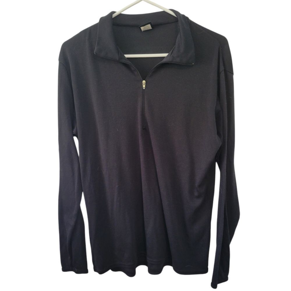 Patagonia Capilene Black Quarter Zip Base Layer Pullover Top Size Medium